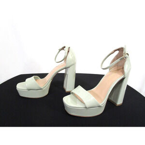Madden Girl Omega Mint Green Faux Patent Platform High Heel Sandals Women 7 M